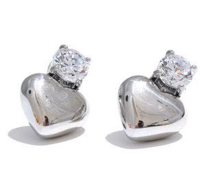 Aretes Corazon Brillante
